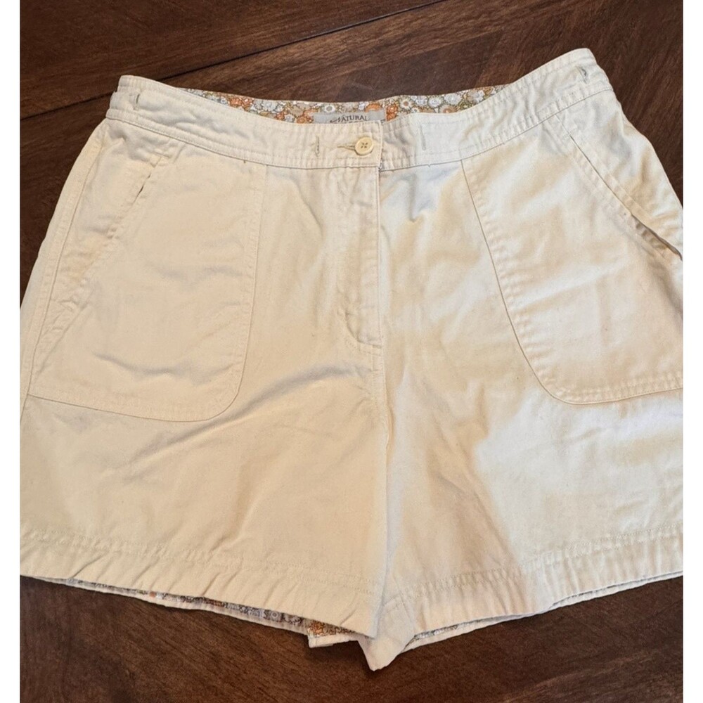 Natural Reflections Women Size 12 Chino Shorts Mom Jeans Yellow
